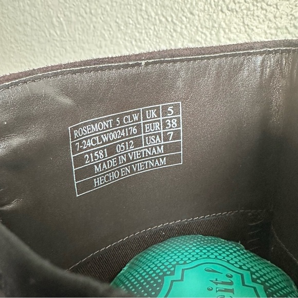 Lacoste Rosemont 5 CLW Leather Riding Boot Women’s Size 7 Elastic Calf Brown - Picture 8 of 9